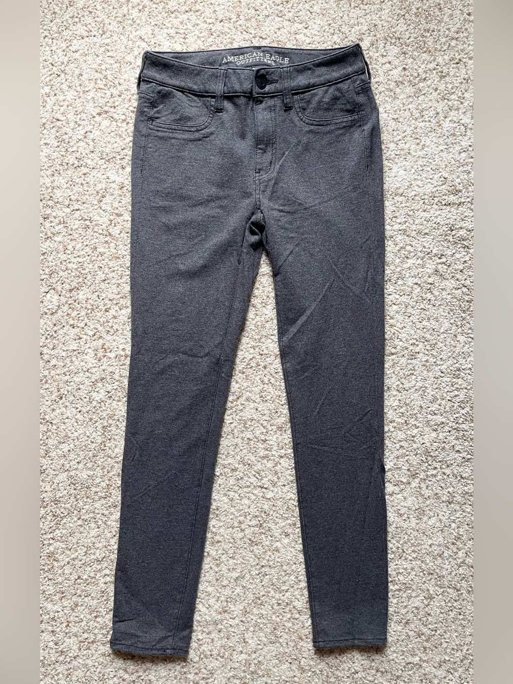 American Eagle Gray Super Stretch Skinny Jeggings